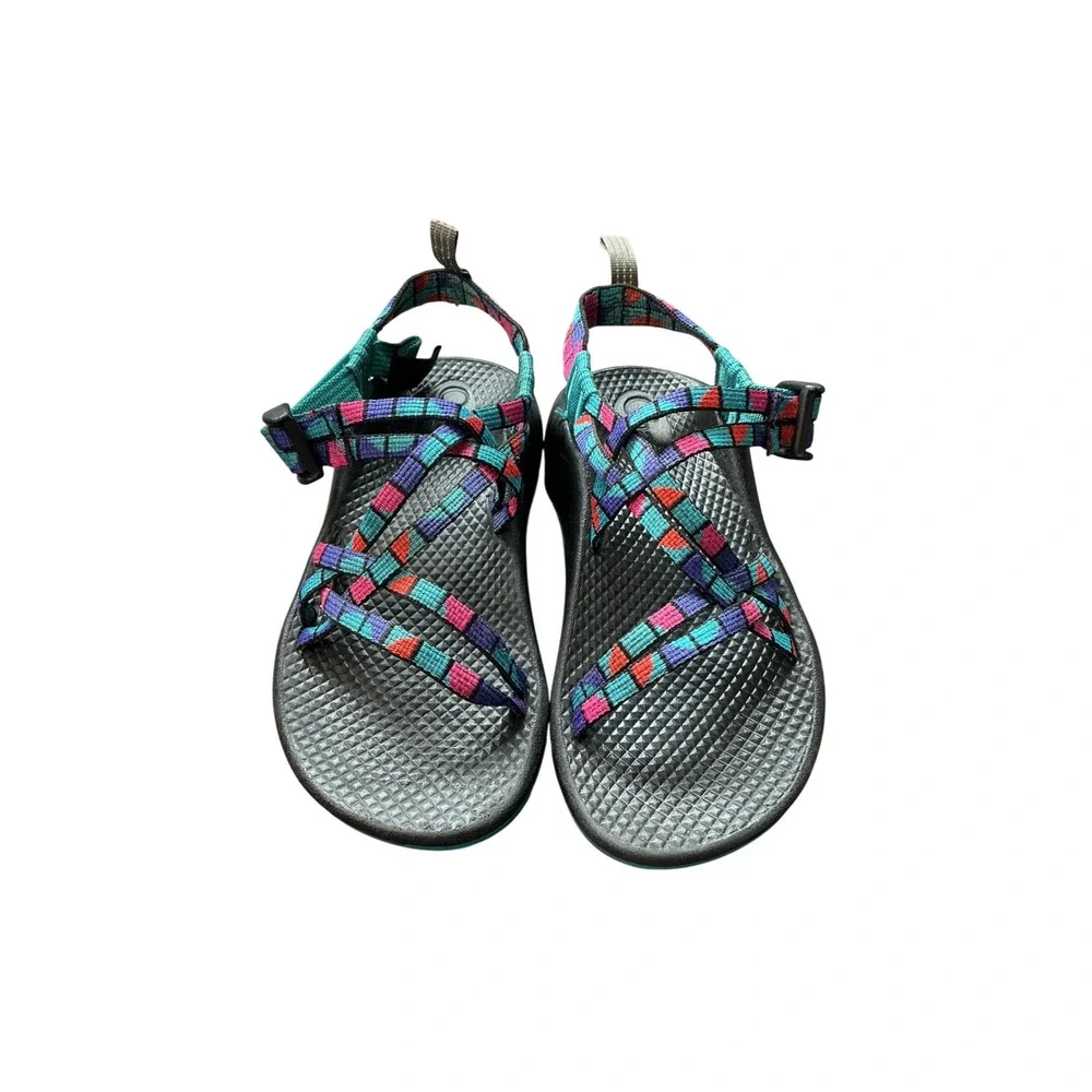 Chaco‎ Kids ZX1 Ecotread  Break Teal Multicolor Strappy Hiking Sandals Size 1